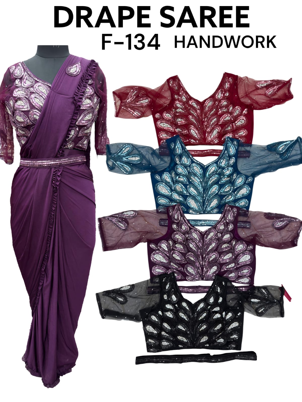 One-Minute Saree readymade – Style Made Easy! F-134